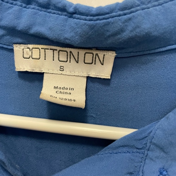 Cotton On Oversized Blue Button Up Shirt - Picture 3 of 3